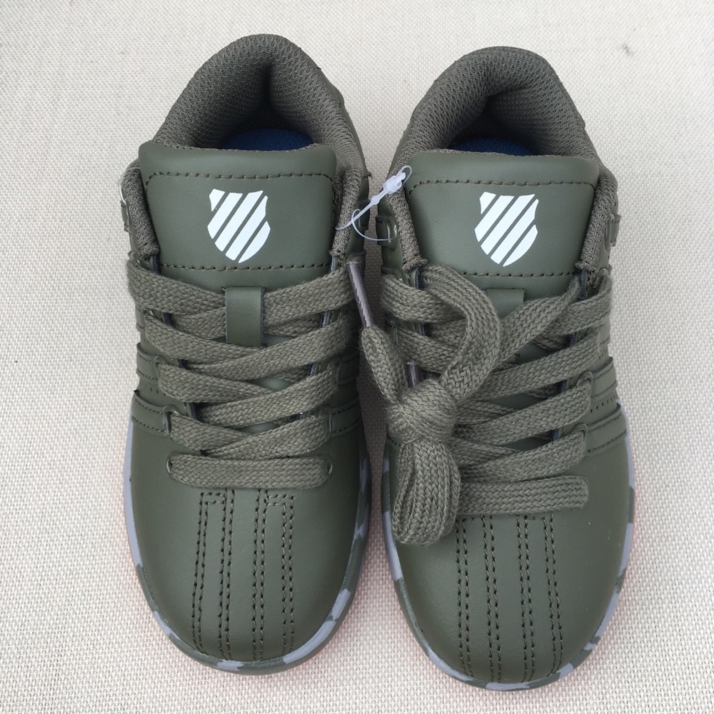 NWOB! K-SWISS Sneakers In Army Green and Red Soles - Picture 4 of 8